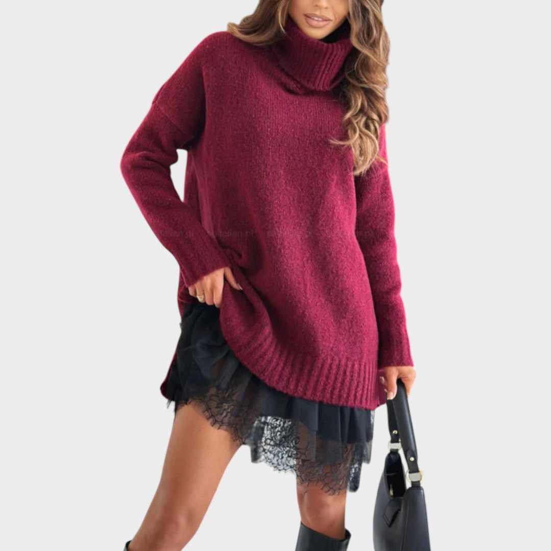 Heliora – Elegancki zestaw sweter i sukienka