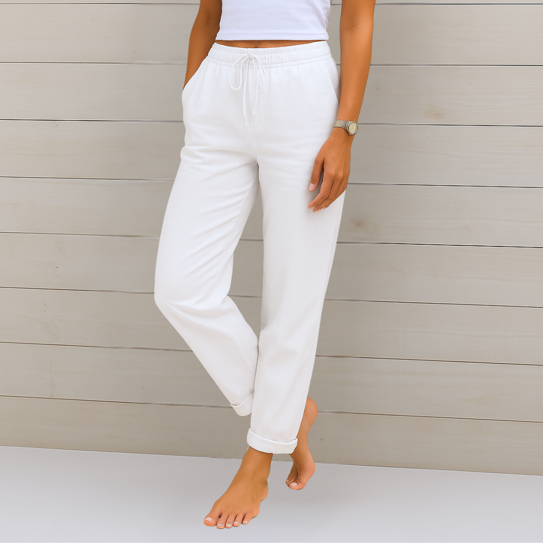 Helena - Premium Oddychające Spodnie Stretch z Lnu