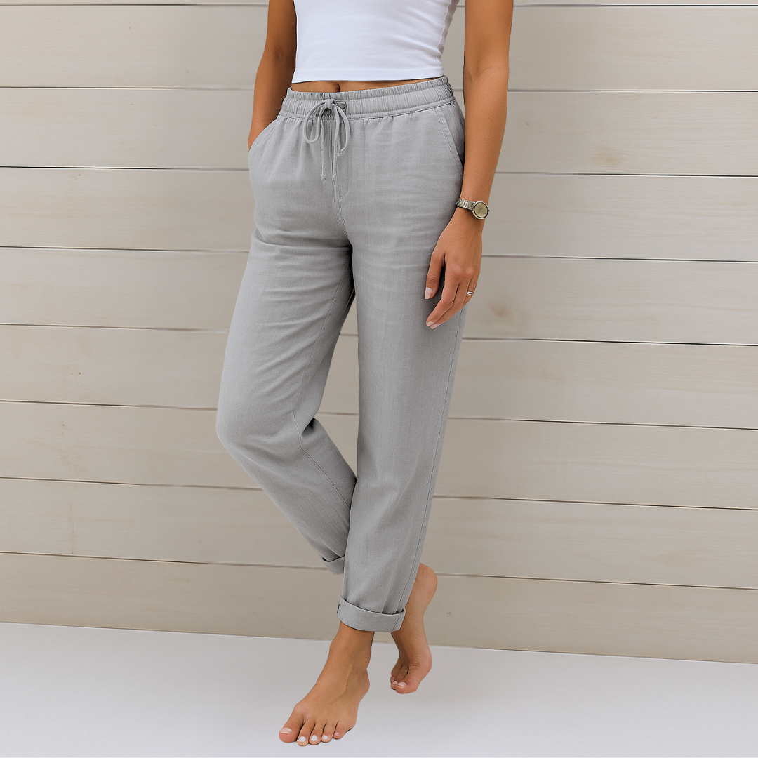 Helena - Premium Oddychające Spodnie Stretch z Lnu