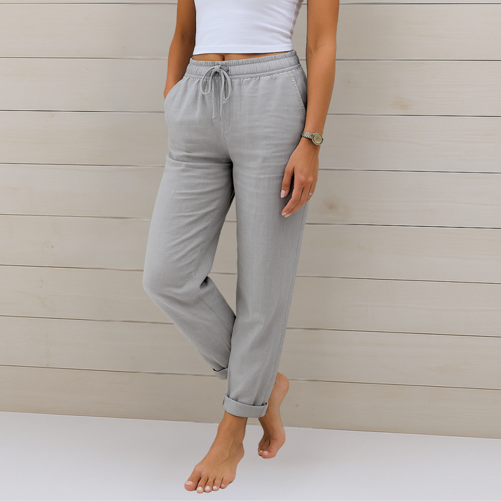 Helena - Premium Oddychające Spodnie Stretch z Lnu