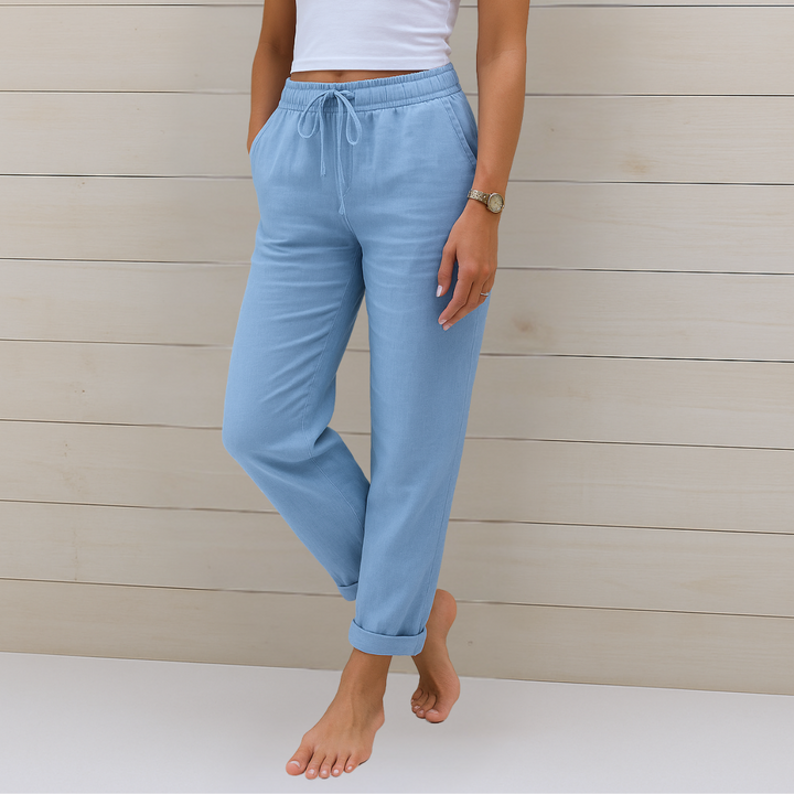 Helena - Premium Oddychające Spodnie Stretch z Lnu