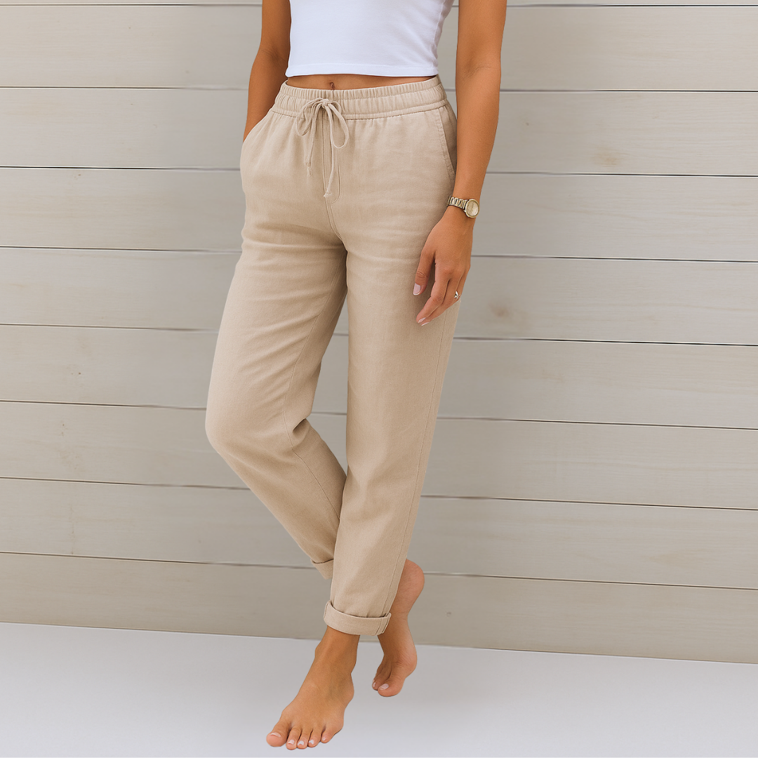 Helena - Premium Oddychające Spodnie Stretch z Lnu