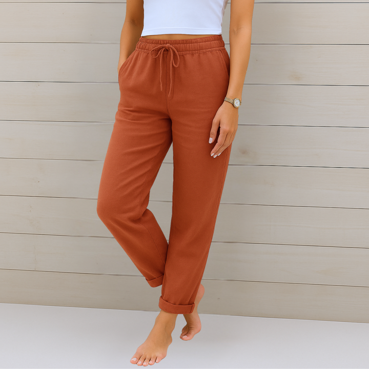 Helena - Premium Oddychające Spodnie Stretch z Lnu