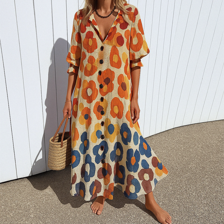 Talina – Elegancka sukienka wyszczuplająca w stylu boho