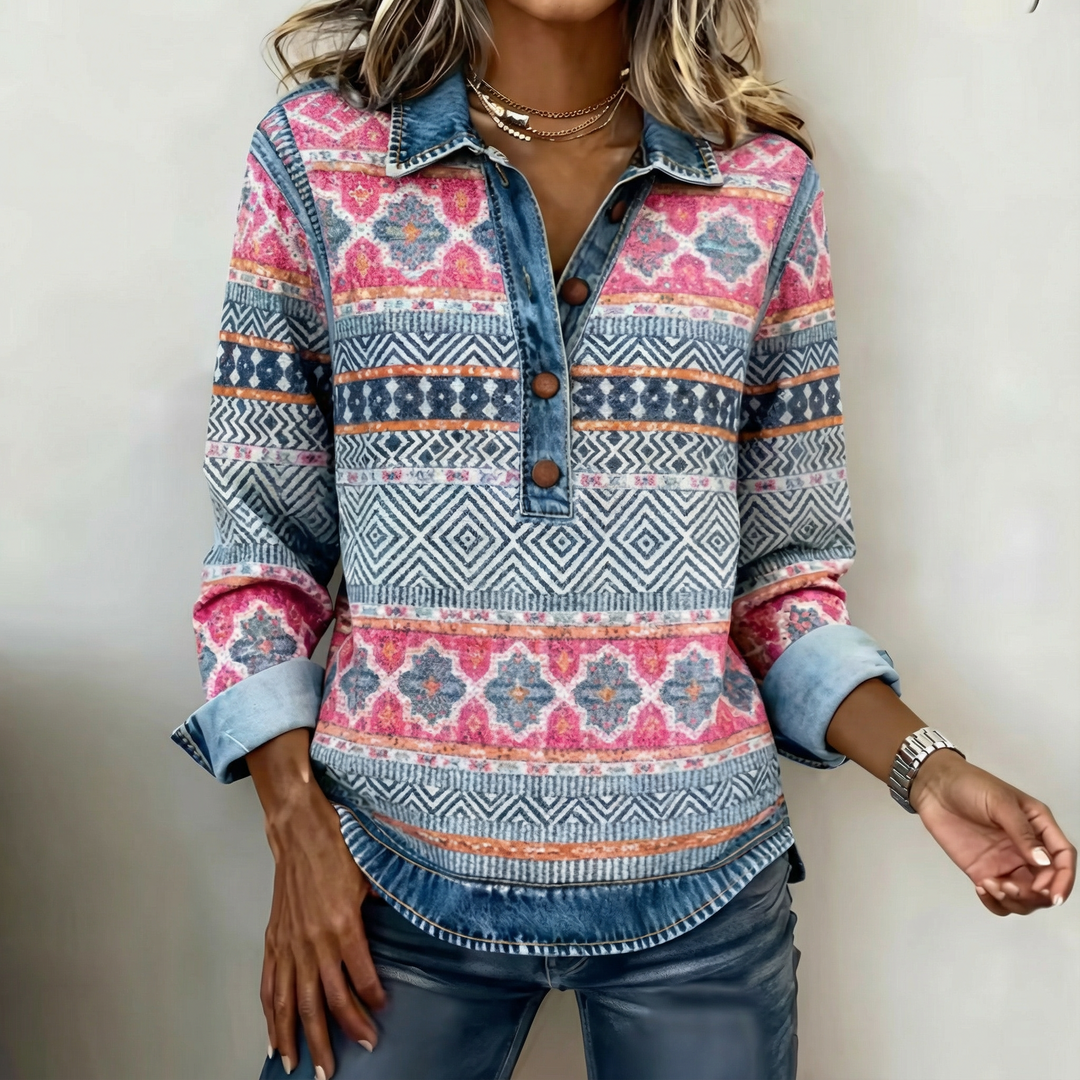 MARTYNA - STYLOWY SWETER Z NADRUKIEM