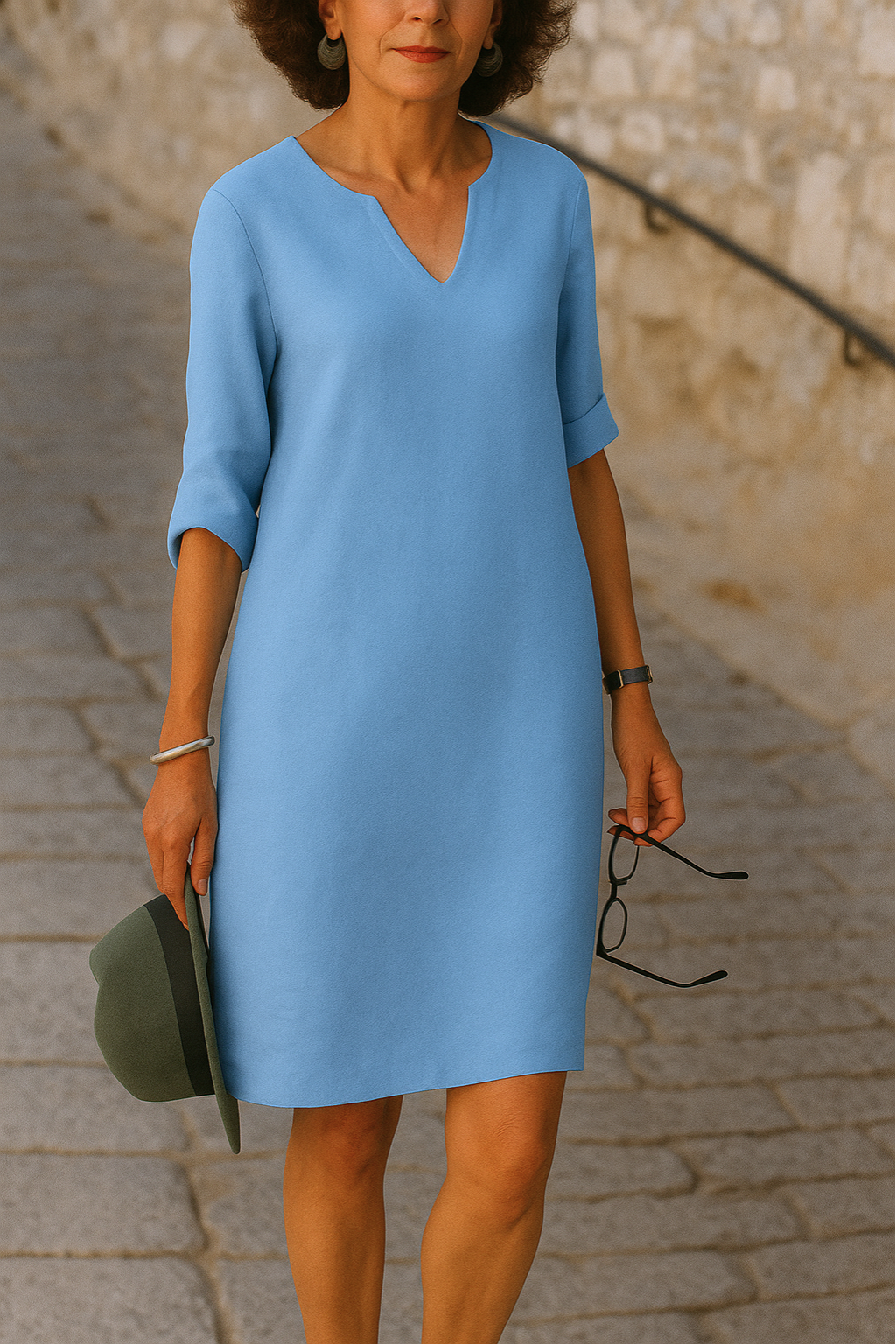 Bogdana – Elegancka sukienka z dekoltem w serek