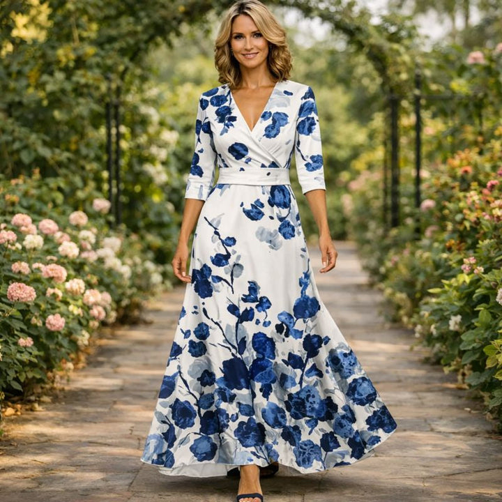 Bożena - Sukienka maxi w stylu wrap