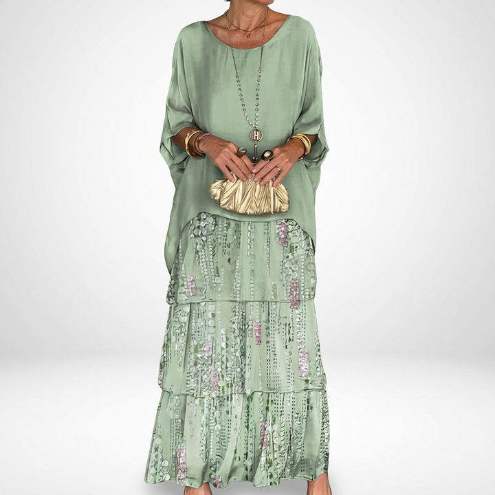 Halina - Długa zwiewna sukienka boho