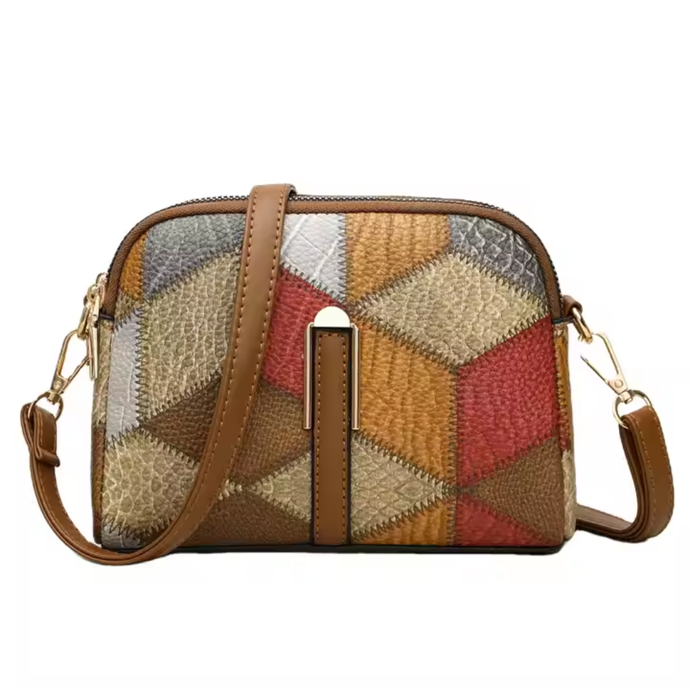 Luna - Mini torebka na ramię w stylu patchworkowym