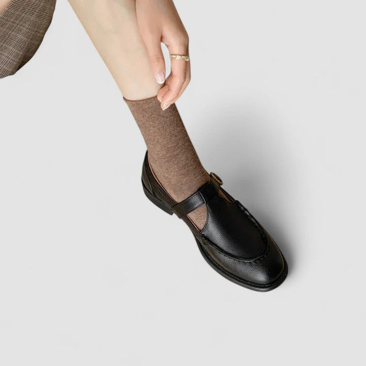 Zhelynne - Ortopedyczne buty Mary Jane z kwadratowym noskiem