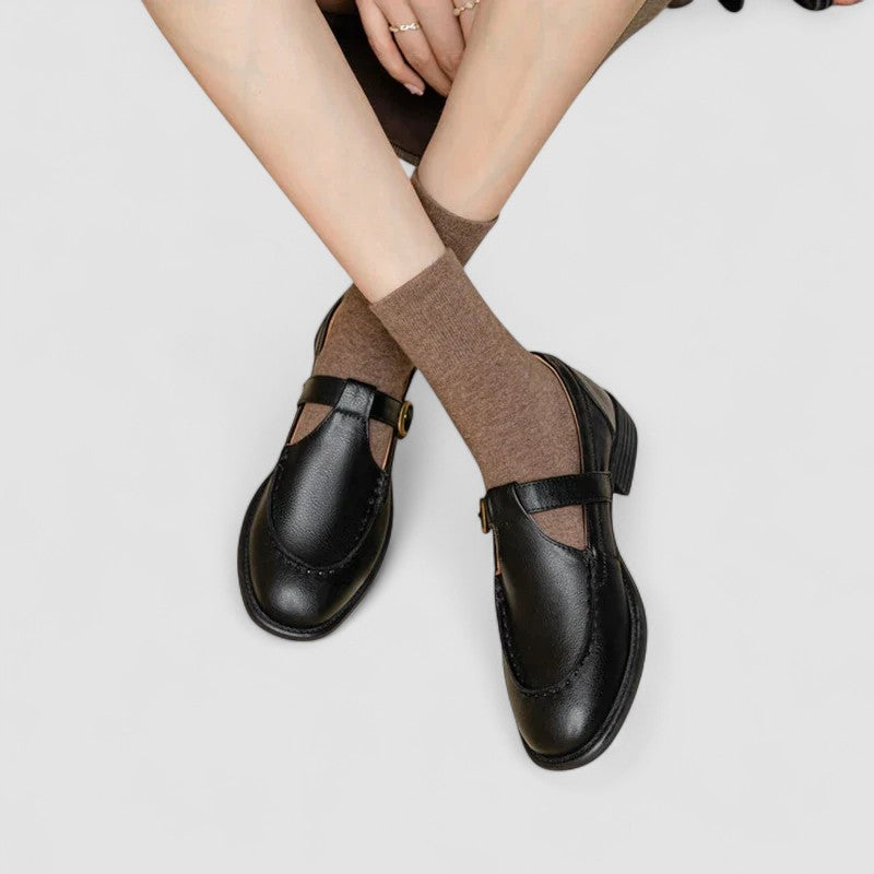 Zhelynne - Ortopedyczne buty Mary Jane z kwadratowym noskiem