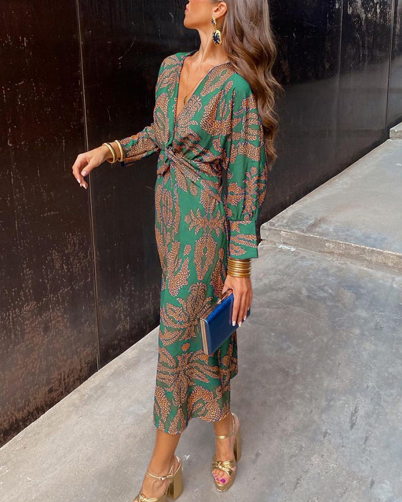 Anna - Sukienka Maxi Boho Luxe Wrap dla kobiet