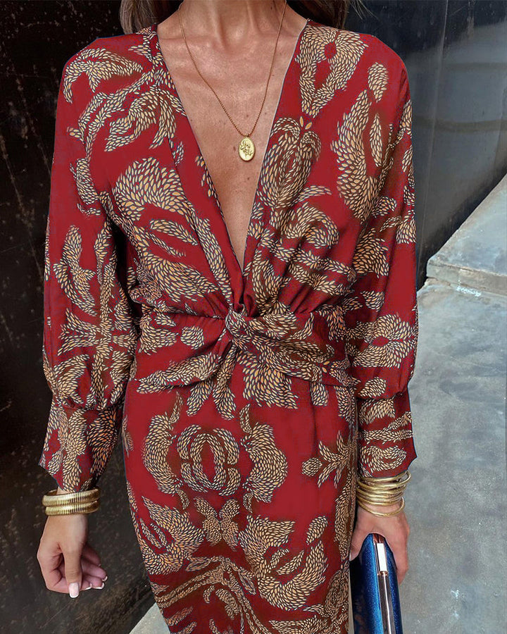 Anna - Sukienka Maxi Boho Luxe Wrap dla kobiet