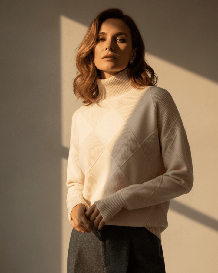 Ewa - Wełniany Sweter z Golfem